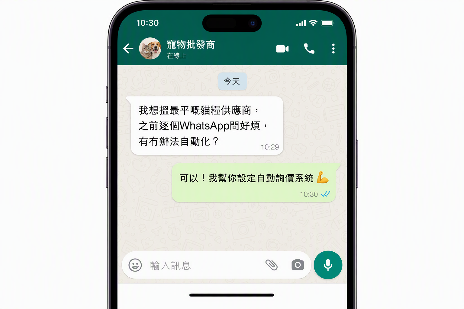 WhatsApp 提需求